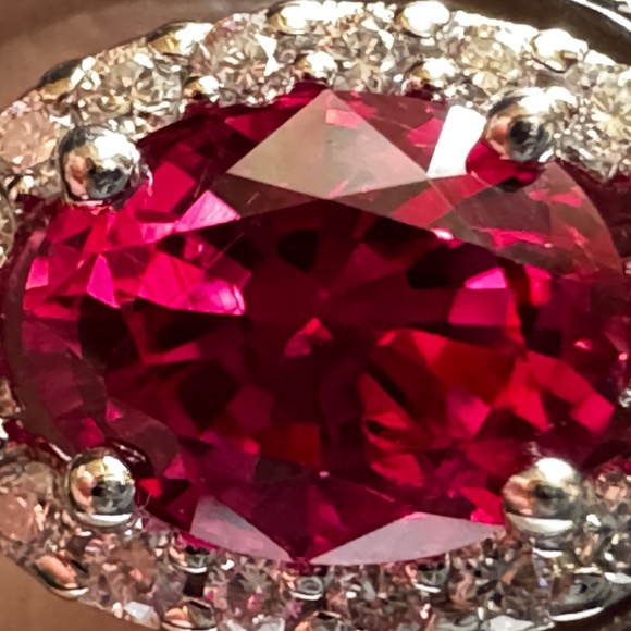 GIA Cert. NO-HEAT or TREATMENTS, Nautral Ruby & Diamond Ring, 14k, sz 6, RARE! - Picture 16 of 17